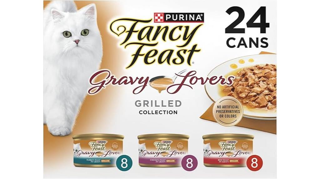 gourmet cat food selection