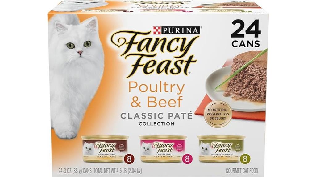 gourmet cat food variety