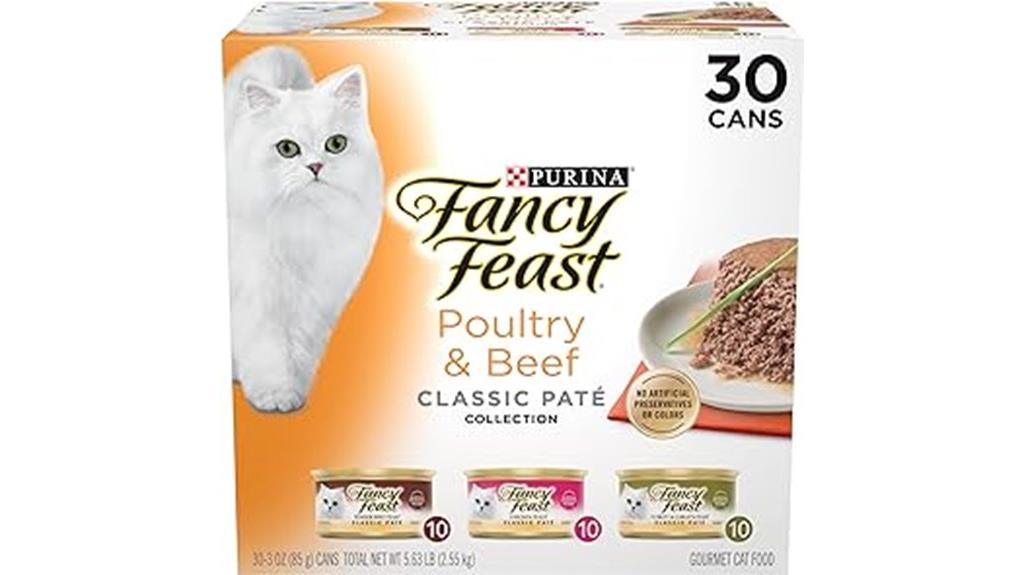 gourmet cat food variety