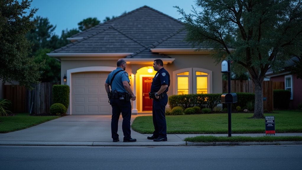 inform neighbors and police