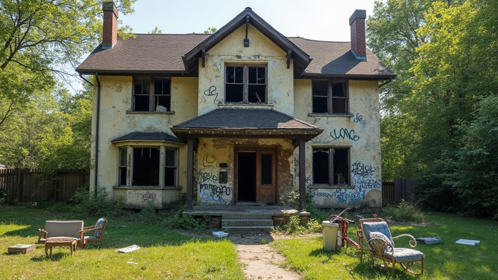 vacant homes attract vandalism